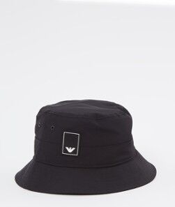 Emporio Armani Bucket hoed met logo - Zwart