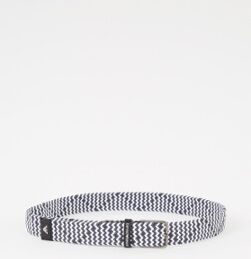 Emporio Armani Elastische riem met leren details - Grijs