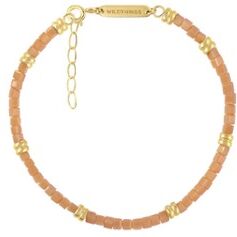 Wildthings Peachy kralenarmband verguld - Lichtoranje