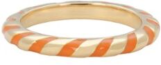 Anna + Nina Orange Twirl ring verguld - Goud