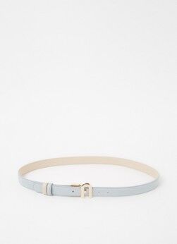 FURLA 1927 reversible riem van leer - Lichtblauw