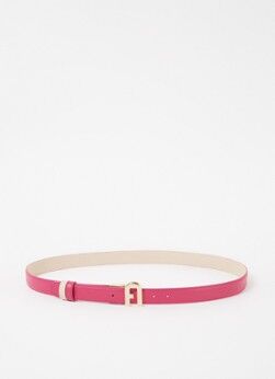 FURLA 1927 reversible riem van leer - Donkerroze