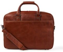 Castelijn & Beerens Verona laptoptas van leer met 15 inch laptopvak - Cognac