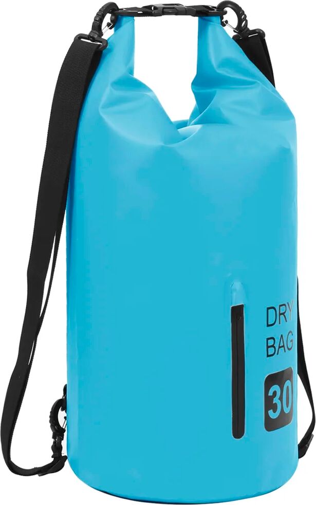 vidaXL Drybag met rits 30 L PVC blauw