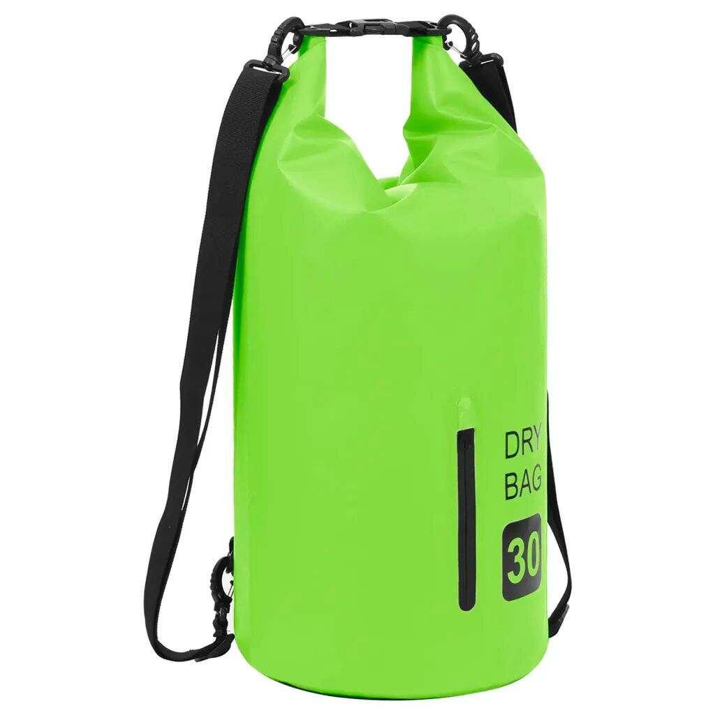 vidaXL Drybag met rits 30 L PVC groen