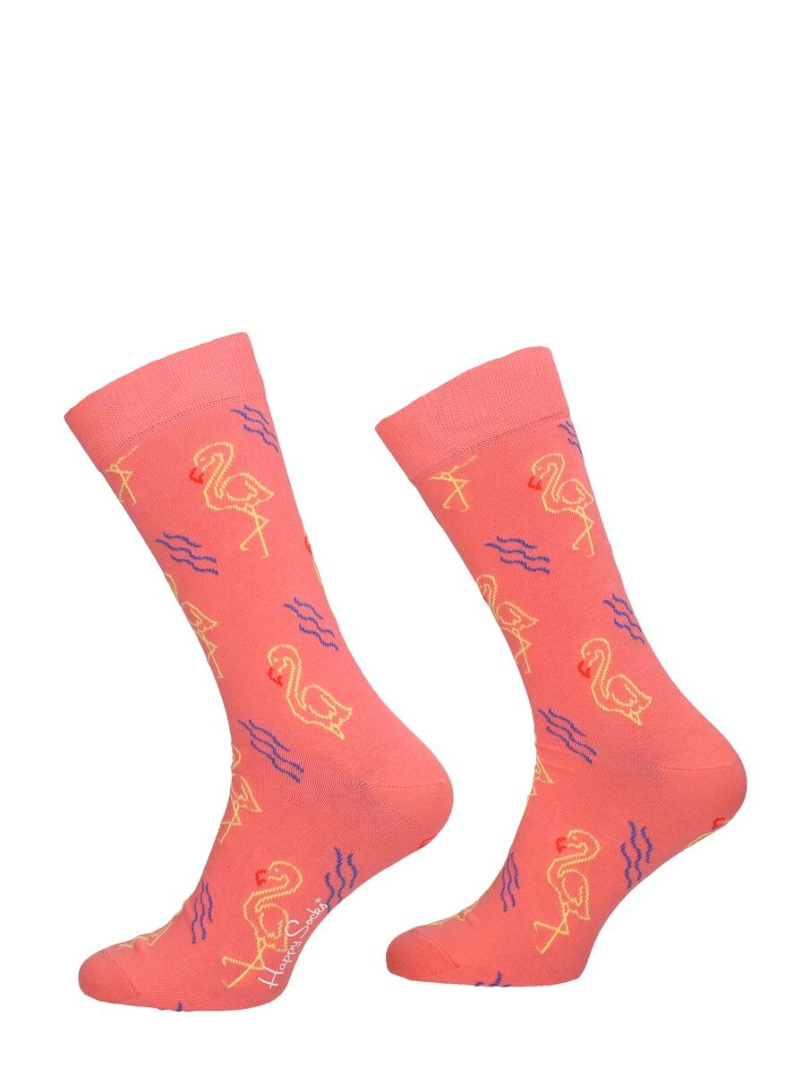 Happy Socks - Flamingo Sock  - Licht roze - Size: 36-40 - unisex