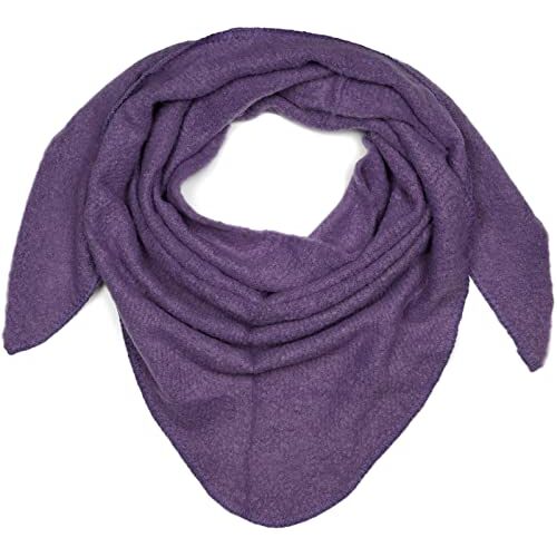styleBREAKER Dames XXL gebreide driehoekige sjaal licht gevlekt, driehoekige sjaal, winterse sjaal warm zacht, sjaal 01017128, Kleur:Paars