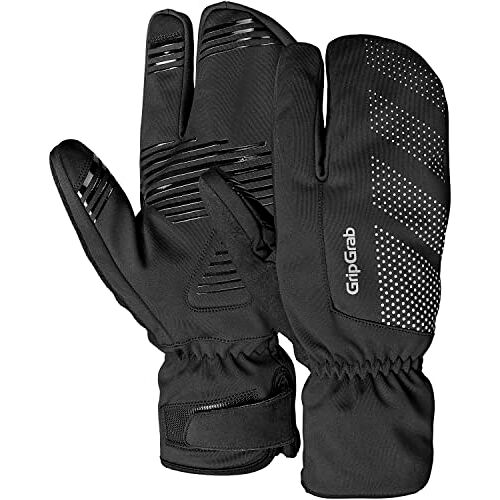 GripGrab Ride Winddichte Diepe Winter 3-Finger Lobster Fietshandschoenen Warm Gel Padded Winter Fietshandschoenen