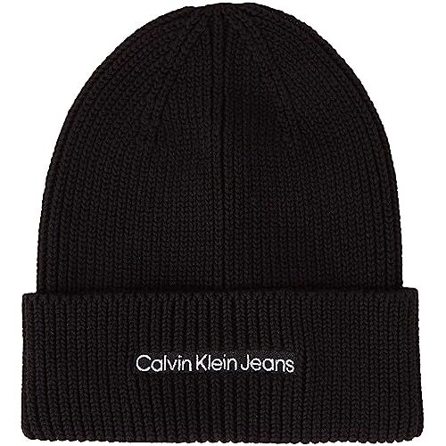Calvin Klein Institutionele Beanie voor vrouwen, institutionele pet, Zwart, one size