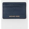 Michael Kors Jet Set pasjeshouder van leer met crocostructuur - Donkerblauw