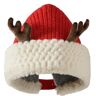 BUXTOM Rode kerst schattige pluche gebreide muts winter warm trotseert koude koepel Eave-less gebreide muts kerstmuts carnaval hoed, rood, M