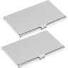 CiciIng 2 stuks Business Card Cases, Stainless Steel Business Card Cases, Super Lightweight Business Card Holder, Card Case voor dames en heren