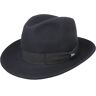 Lipodo Basic Bogart vilthoed Bogart van 100% wolvilt Wolvilthoed dames/heren Fedora Made in Italy Hoed zomer/winter Wolhoed XL (60-61 cm) donkerblauw