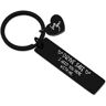 Tecreo Drive Safe Sleutelhanger, I Love You, cadeau voor vriend, echtgenoot, bestuurder, verjaardagscadeau voor hem, vriend, echtgenoot, cadeau, zwart, zwart, M