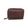 Massi Miliano Wild Leather Only !!! Portemonnee Dames Hunter Leer Donkerbruin -(WDST-2013-15) 14x3x8,5cm -