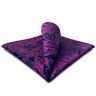 S&W SHLAX&WING Pochets voor Heren Paars Blauw Fuchsia Paisley Pochetten voor heren