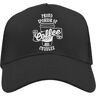 Functon+ Trotse sponsor van koffie en knuffels mesh terug truckerpet verstelbare snapback hoed casual zwart, Zwart, Eén Maat