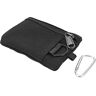 Qiilu Tactische Molle Pouch Bag Outdoor EDC Molle Pouch Wallet Mini Portable Key Card Case EDC Pouch Bag Portemonnee met Karabijnhaak (Zwart)