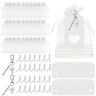 TOATELU 30 stuks beschermengel hangers: bedankje sleutelhanger beschermengel met organza zakje bedankkaart witte band, beschermengel hanger voor bruiloft doop verjaardag, bedankje geschenken
