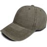 TOSKATOK Heren Jongens Womens 100% Katoen Verdrietig Stonewash Peaked Baseball Cap Hoed met Verstelbare Sizing Strap groen Een maat