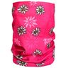 Alsino Multifunctionele halsdoek biker motordoek bandana 49 x 23 cm edelweiss ademend weerbestendig outdoor, Edelweiss pink