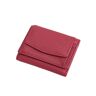 HADAVAKA 2023 New Vegan Mini Wallet For Women, Mini Coin Purse Wallet, With Clasp Solid Color Trifold Wallets, Folding Mini Wallet, Leather Pocket Purse, Unisex Card Case, Pocket Mini Wallet (Red)