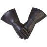 Gloves4masons Handschoenen 4 Masons Zwart Gauntlet Echt Leer 501st Goedgekeurde Handschoenen met Drie Darts