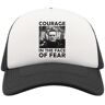 Generic Courage in The Face of Fear Navalny Half Mesh Trucker Cap Baseball Hat Snapback Zwart, Zwart, Eén Maat