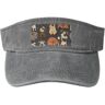 ZISHAK Hond Corgi Print Washed Denim Open Top Hat voor Outdoor Decoratie, Geschikt voor Mannen, Vrouwen, Hond Corgi, L/one size