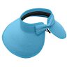 Generic Mens Rain Hats Sun Visor Hats For Women Wide Brim Straw Visors Womens Foldable Beach Visors Summer Roll Up Beach Hat Wind Hat for Men (Sky Blue, One Size)