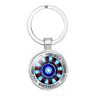 Lonyiabbi I Love You 3000 Iron Man reactor Sleutelhanger Tony Stark voor Vriendje Vriendin Gift 2 stks, Blauw, L