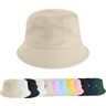 heekpek Vissershoed Bucket Hat dames heren vissershoeden zonnehoed katoen zomerhoed strandhoed vissersmuts vrijetijdshoed vissershoed unisex hoeden opvouwbaar omkeerbaar 56-58 cm, Zuiver beige, Eén maat