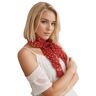 Prettystern lichte en dunne chiffon strand zijden sjaal stippen gestippeld 200/65 rood