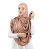 Lamis Hijab Hijab sjaal met openingen voor moslimvrouwen, voile islamitische sjaal om in te rijgen, HE500, NUDE, Eén maat