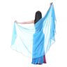 octdient Avondjurken Faux Zijde Sjaal Satijnen Sjaal Faux Zijde Sjaal Vrouwen Zomer Chiffon Buik Gaas Sjaal Avondjurken Trouwjurken Strand Faux Zijde Wikkel, Blauw meer., S