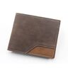 jonam Portemonnees voor heren Men's Wallet Small Money Purse Wallet Design Top Men's Thin Wallet with Coin Pocket Zipper Wallet (Color : Dark Brown)