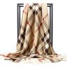 Ecroon Dames halsdoek sjaal faux zijden doek bloem bandana halsdoek hoofddoek elegante zakelijke sjaal, L, Eén maat