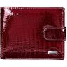 TEMKIN Wallet Women Texture Short Wallet Multi Card Lacquer Leather Wallet-Wine Red