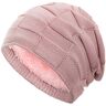 Compagno se warm gevoerde beanie wintermuts vlechtwerk patroon effen of gevlekte One Size Cap, Kleur:Rose gevlekt