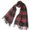 KGM accessories Super zachte Schotse Tartan kasjmier geruite sjaal Tartan sjaals voor mannen vrouwen (grijs tartan), Grijze Tartan, M