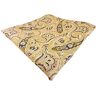 TigerTie pochet in geel goud beige zandgeel antraciet paisley patroon