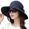 Comhats zomer flip paardenstaart hoed UPF 50+ katoenen paardenstaart hoed met paardenstaart gat voor vrouwen 56 61 cm (22 24 in), 69038_navy, M