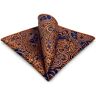 S&W SHLAX&WING Heren Pochet Paisley 32cm Oranje Blauw Pochetten voor heren