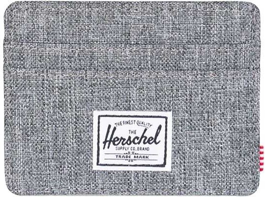 Herschel Charlie RFID Cardholder-Raven Crosshatch