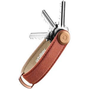 Orbitkey Key Organiser, Waxed Canvas, Brick Red