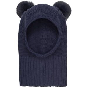 Huttelihut Strikket Balaclava Med Dusker, Navy