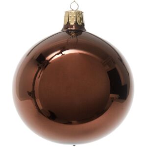 Holiday Collection Glass Baubles / Shiny Brown