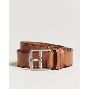 Anderson's Bridle Stiched 3,5 cm Leather Belt Tan