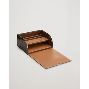 Ralph Lauren Home Brennan Leather Writers Box Saddle Brown