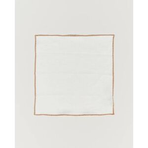 Amanda Christensen Linen Paspoal Pocket Square Sand/White
